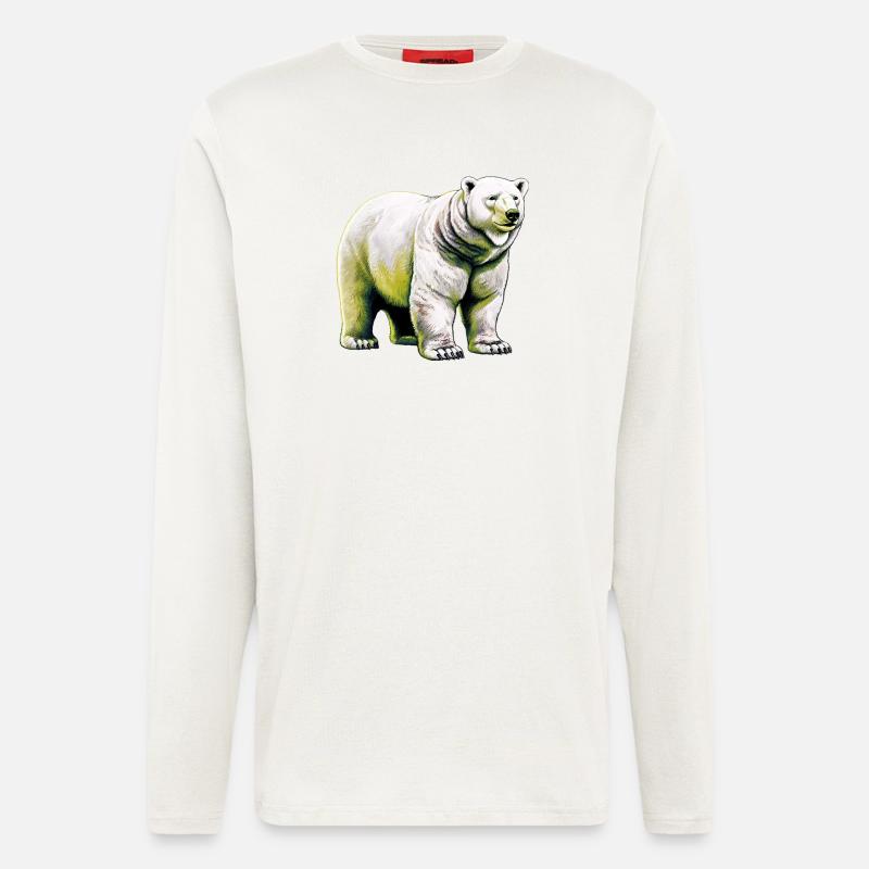 Weißer Eisbär - Langarmshirt - made by SPREAD  - OFF WHITE