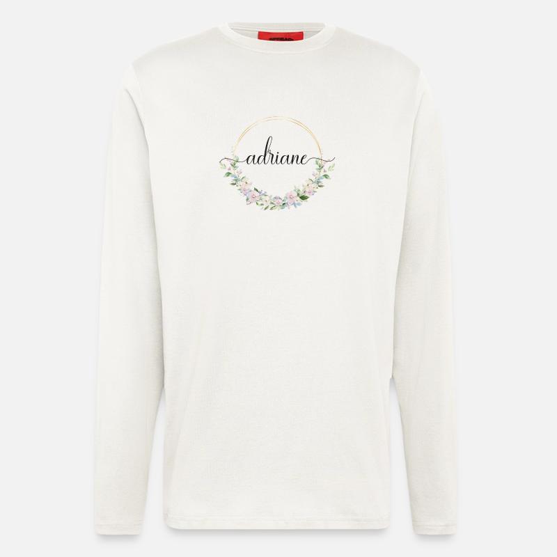 Adriane! Name Floral - Langarmshirt - made by SPREAD  - OFF WHITE