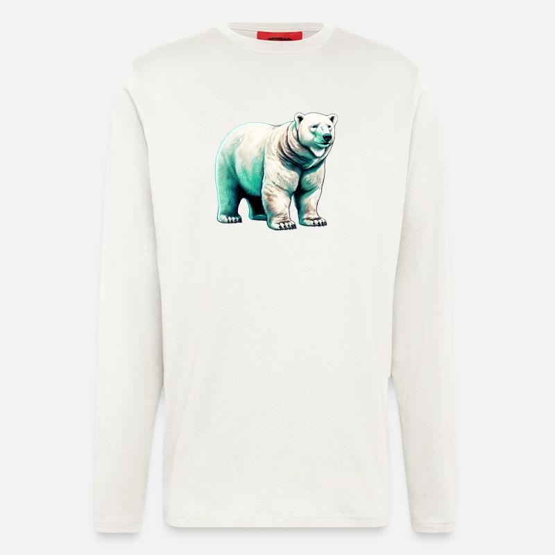 Weißer Eisbär - Langarmshirt - made by SPREAD  - OFF WHITE