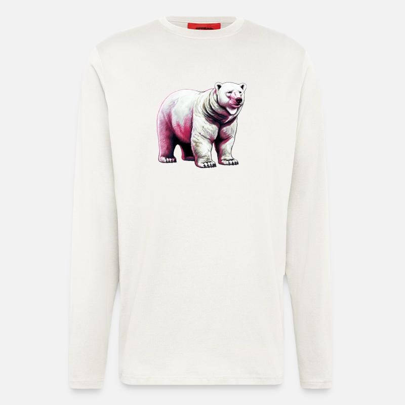 Weißer Eisbär - Langarmshirt - made by SPREAD  - OFF WHITE