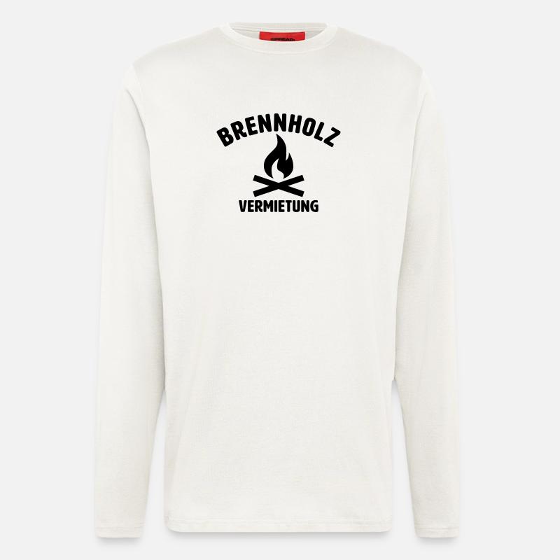 Brennholz Vermietung - Langarmshirt - made by SPREAD  - OFF WHITE
