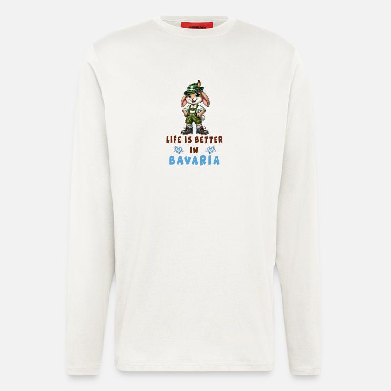 Bayerischer Hase - Langarmshirt - made by SPREAD  - OFF WHITE