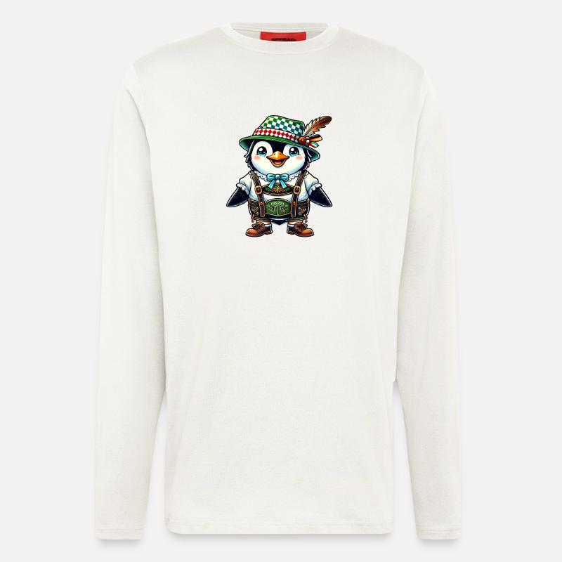 Bayerischer Pinguin - Langarmshirt - made by SPREAD  - OFF WHITE