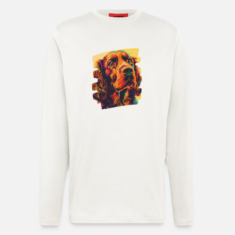Cocker Spaniel - Langarmshirt - made by SPREAD  - OFF WHITE