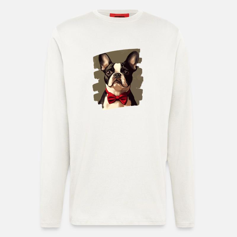 Boston Terrier - Langarmshirt - made by SPREAD  - OFF WHITE