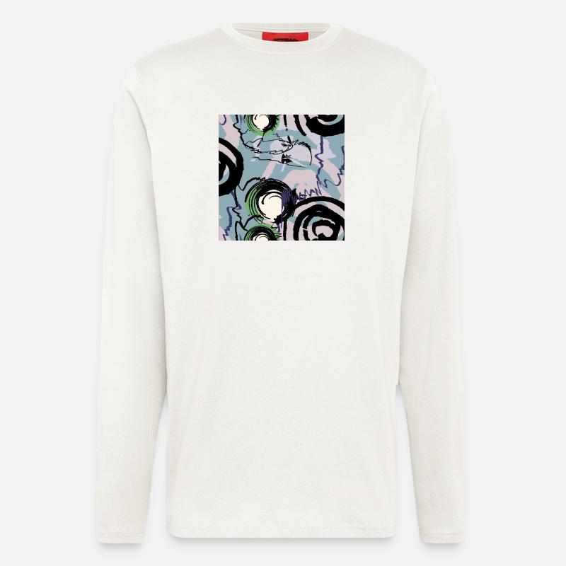 Handgezeichnete Formen - Langarmshirt - made by SPREAD  - OFF WHITE