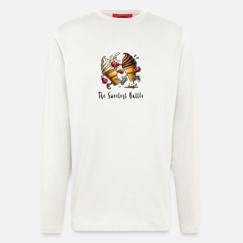 Der süße Wettkampf / Eiscreme - Langarmshirt - made by SPREAD  - OFF WHITE