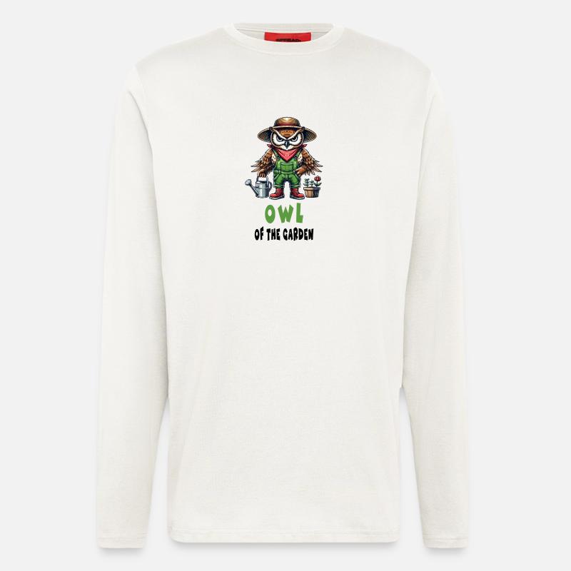 Eule des Gartens Design - Langarmshirt - made by SPREAD  - OFF WHITE