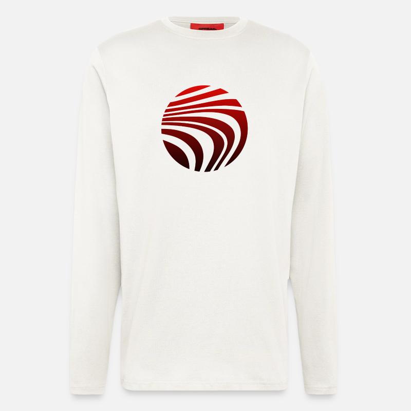 Psychedelisches Muster Rot Schwarz Verlauf - Langarmshirt - made by SPREAD  - OFF WHITE