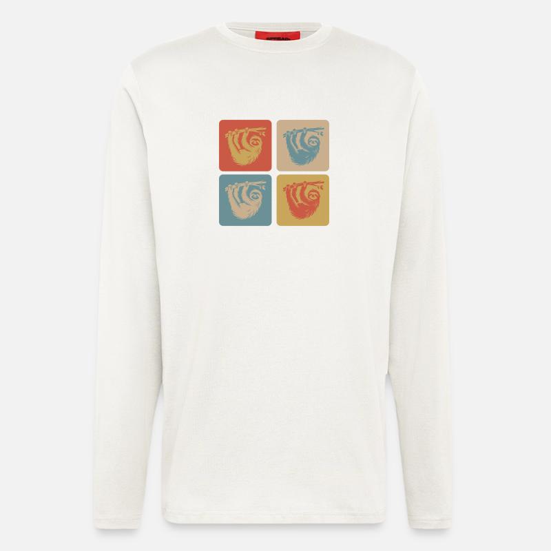 Entspanntes Faultier – Nimm’s locker - Langarmshirt - made by SPREAD  - OFF WHITE