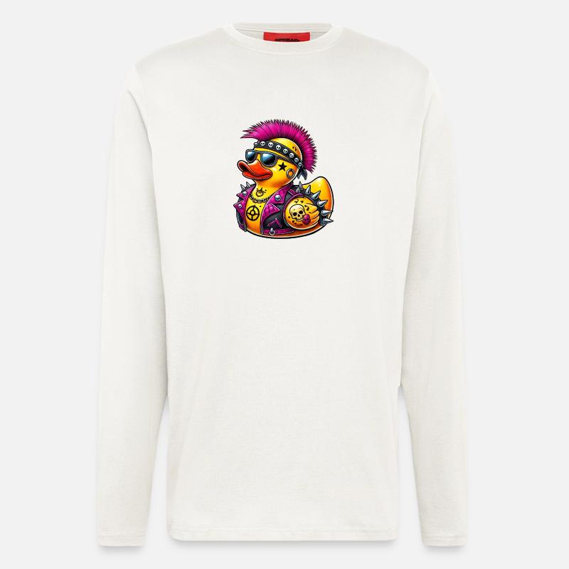 Punk Gummiente - Langarmshirt - made by SPREAD  - OFF WHITE