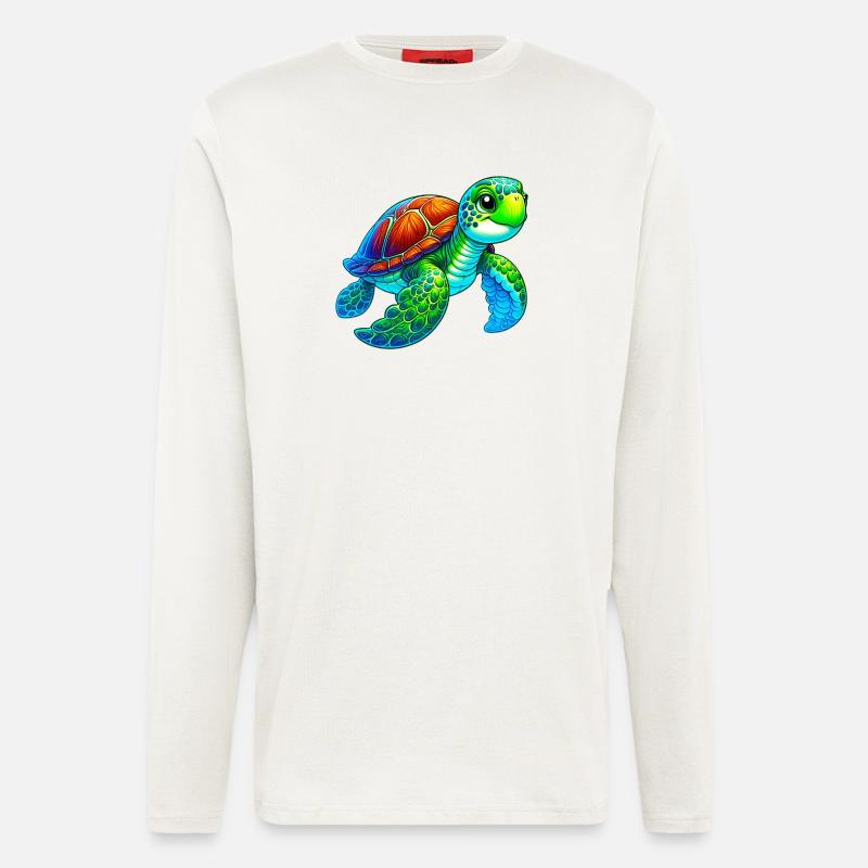 Schildkröte - Langarmshirt - made by SPREAD  - OFF WHITE