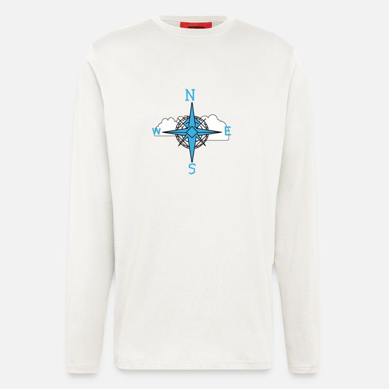 Clouds Sky Compass Direction - Longsleeve - made by SPREAD  - OFF WHITE