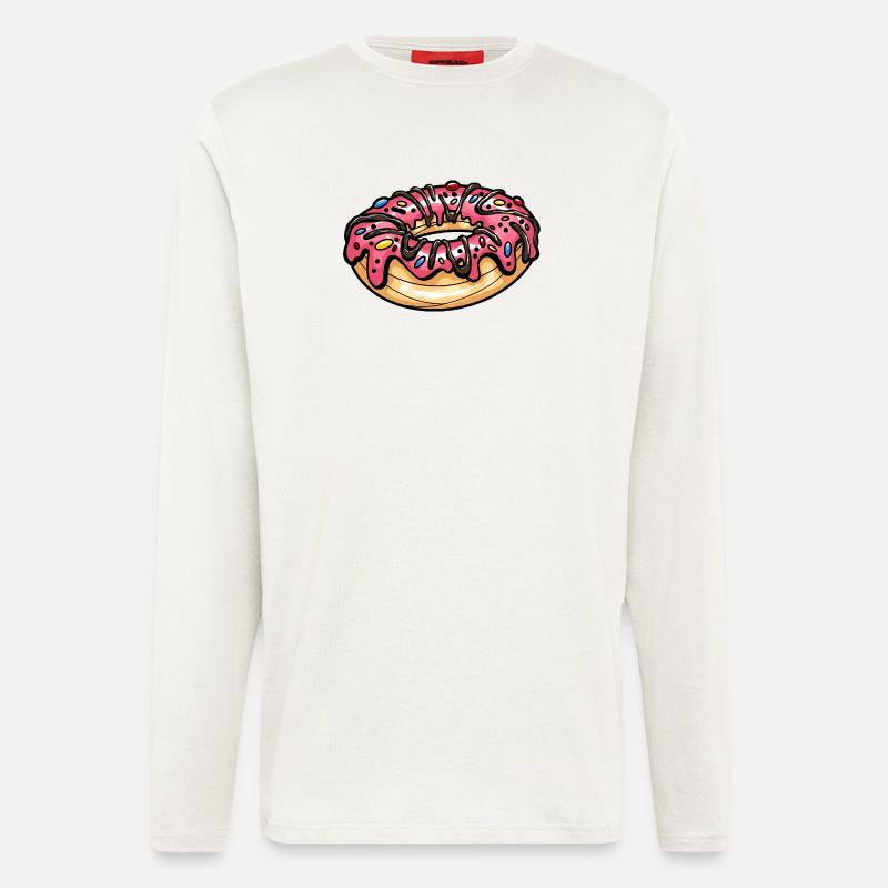 Donut lecker Backwerk bunt - Langarmshirt - made by SPREAD  - OFF WHITE