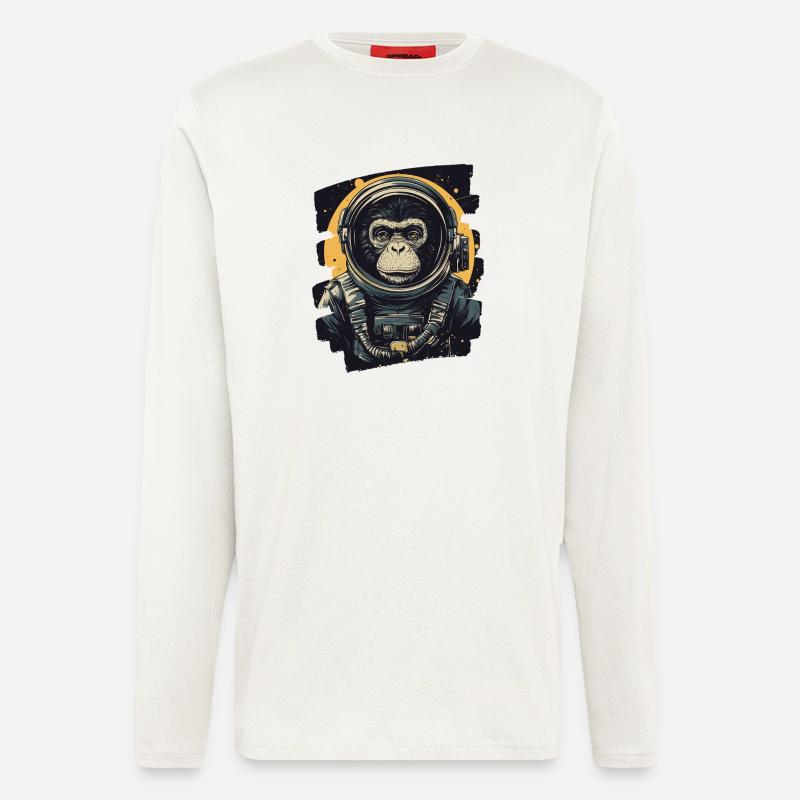Affe Astronaut - Langarmshirt - made by SPREAD  - OFF WHITE
