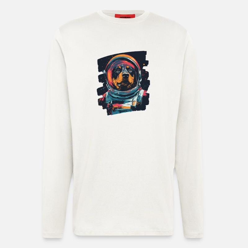 Rottweiler Astronaut - Langarmshirt - made by SPREAD  - OFF WHITE