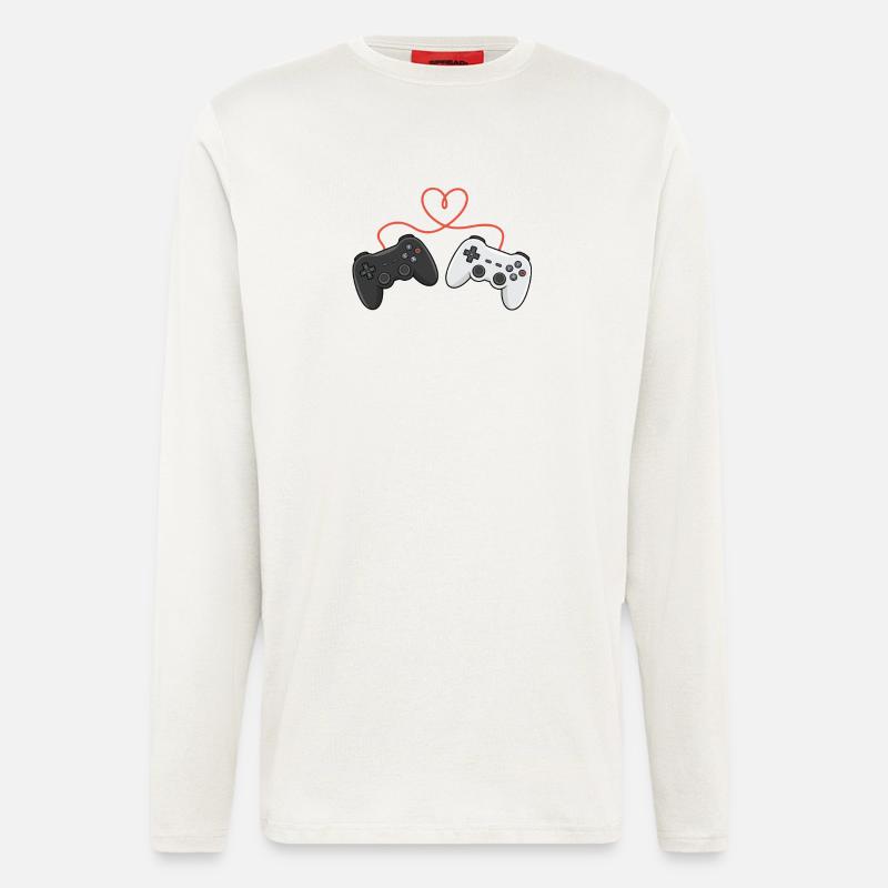 Herzverdrahtete Controller-Duo - Langarmshirt - made by SPREAD - OFF WHITE