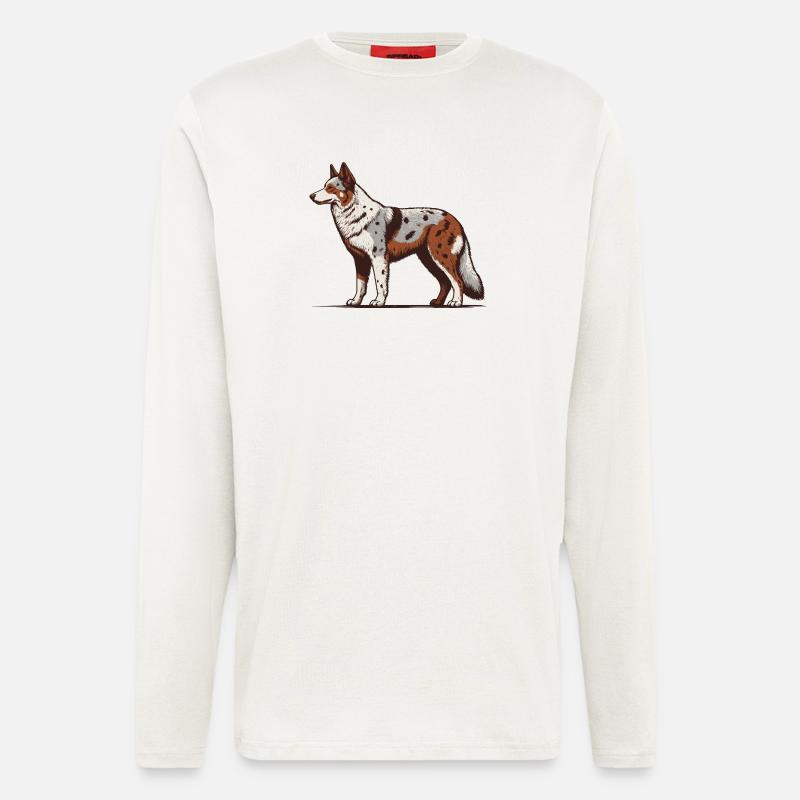 Australian Koolie - Langarmshirt - made by SPREAD  - OFF WHITE