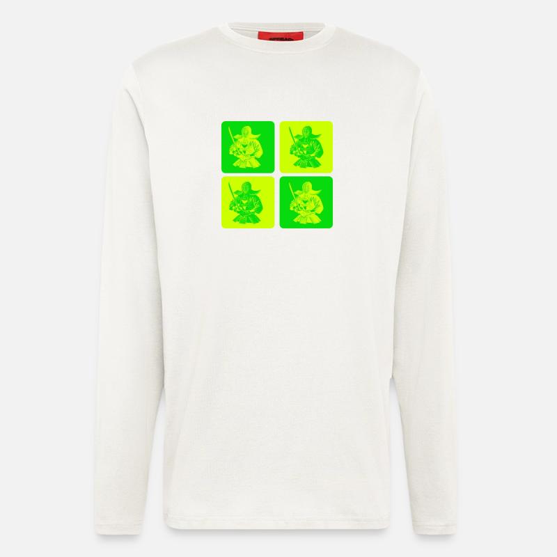 Pop Art Kendo Samurai - Langarmshirt - made by SPREAD  - OFF WHITE