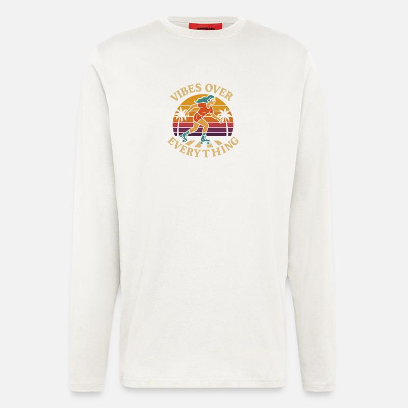 Rollerbladerin Vibes Over Everything - Longsleeve - made by SPREAD - OFF WHITE