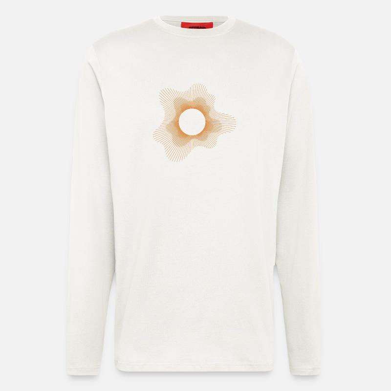 Solar Eclipse Geometric Design - Longsleeve - made by SPREAD  - OFF WHITE