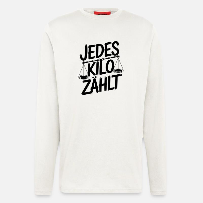 Jedes Kilo zaehlt - Langarmshirt - made by SPREAD  - OFF WHITE
