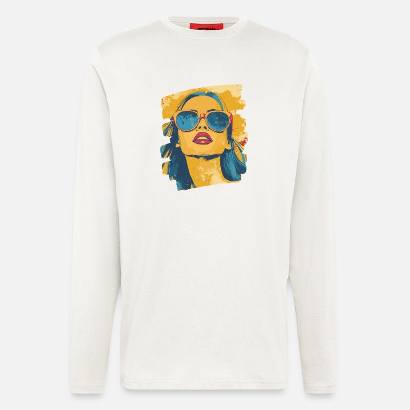Sommer Sonne Retro - Langarmshirt - made by SPREAD  - OFF WHITE
