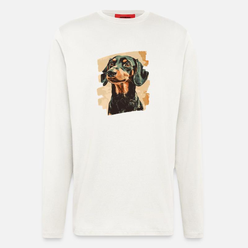 Dackel Dachshund - Langarmshirt - made by SPREAD  - OFF WHITE
