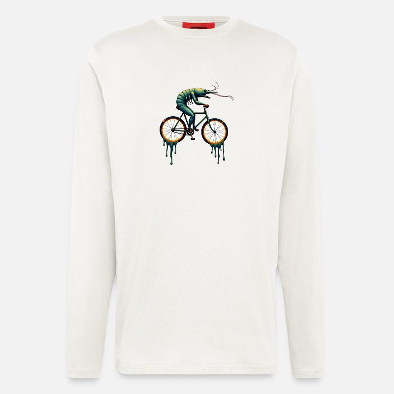 Traumhaftes Radsport-Krustentier - Langarmshirt - made by SPREAD - OFF WHITE