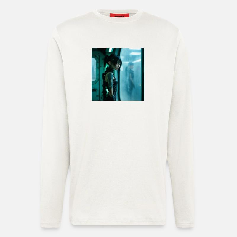 N-dless Nights: Captured Cyborg - Longsleeve - made by SPREAD  - OFF WHITE