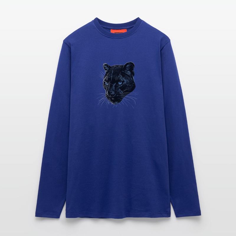 Panthère Léopard Grand Chat Mignon Gros Chat Panter Manches longues bio décontracté fabriqué en UE