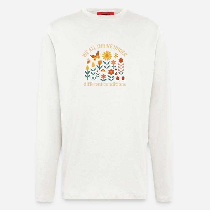 We thrive in different conditions - Longsleeve - made by SPREAD  - OFF WHITE