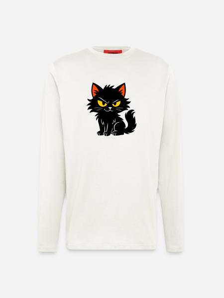 Chaton doux - Manches longues bio décontracté fabriqué en UE - OFF WHITE