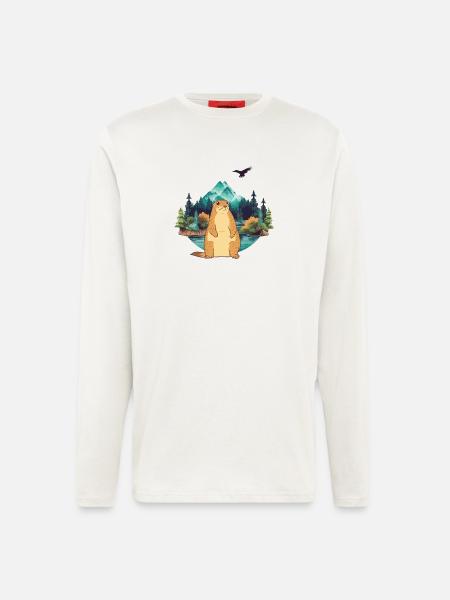 Murmeltier - Langarmshirt - made by SPREAD - OFF WHITE