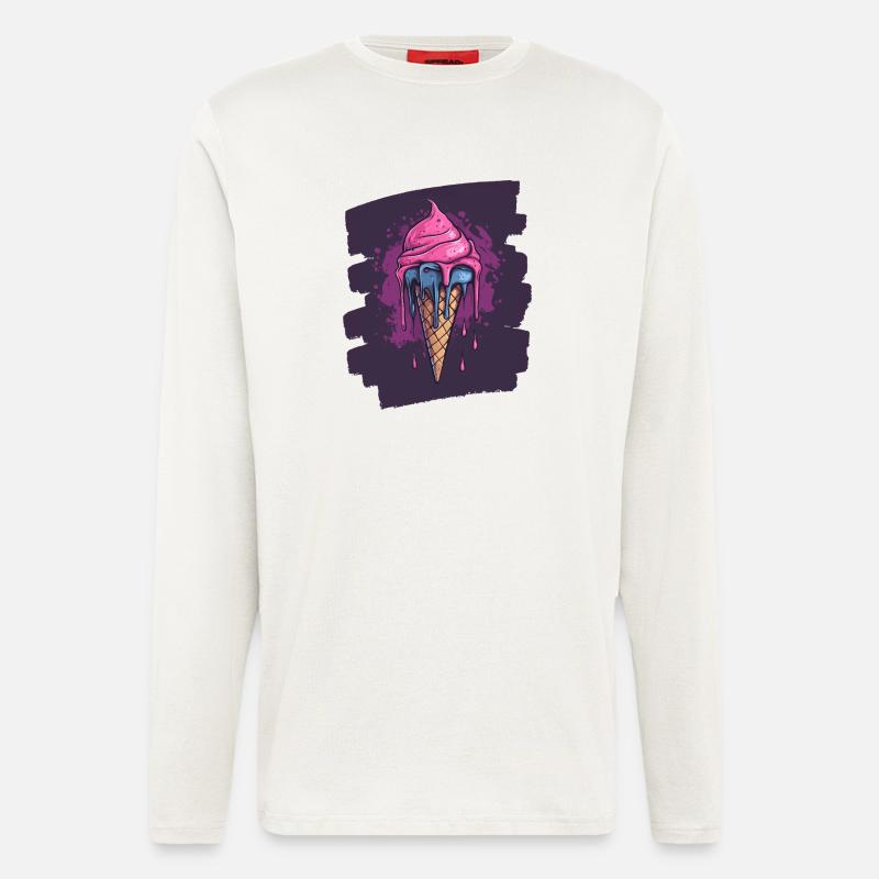 Eiscreme Eis - Langarmshirt - made by SPREAD  - OFF WHITE