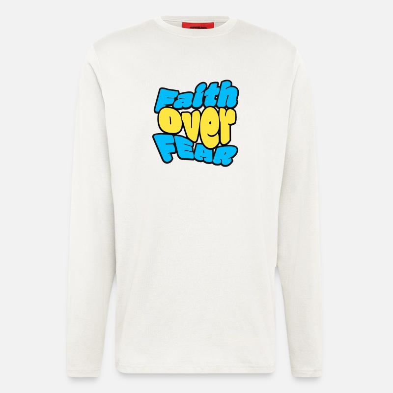 Glaube statt Angst - Langarmshirt - made by SPREAD  - OFF WHITE