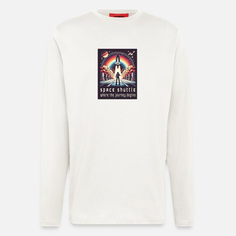 Space Shuttle - Die Reise beginnt - Langarmshirt - made by SPREAD  - OFF WHITE