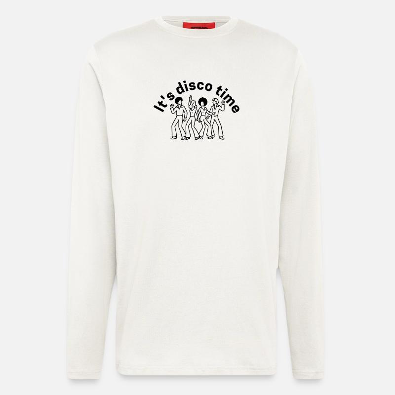 It s disco time - Langarmshirt - made by SPREAD  - OFF WHITE