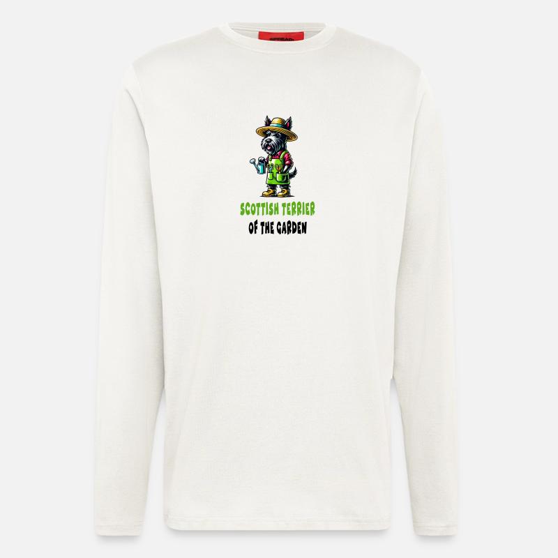 Scottish Terrier Gärtner - Langarmshirt - made by SPREAD  - OFF WHITE