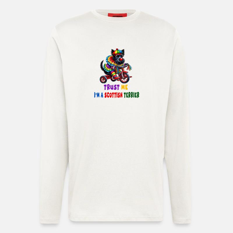 Clown Terrier auf Dreirad - Langarmshirt - made by SPREAD  - OFF WHITE