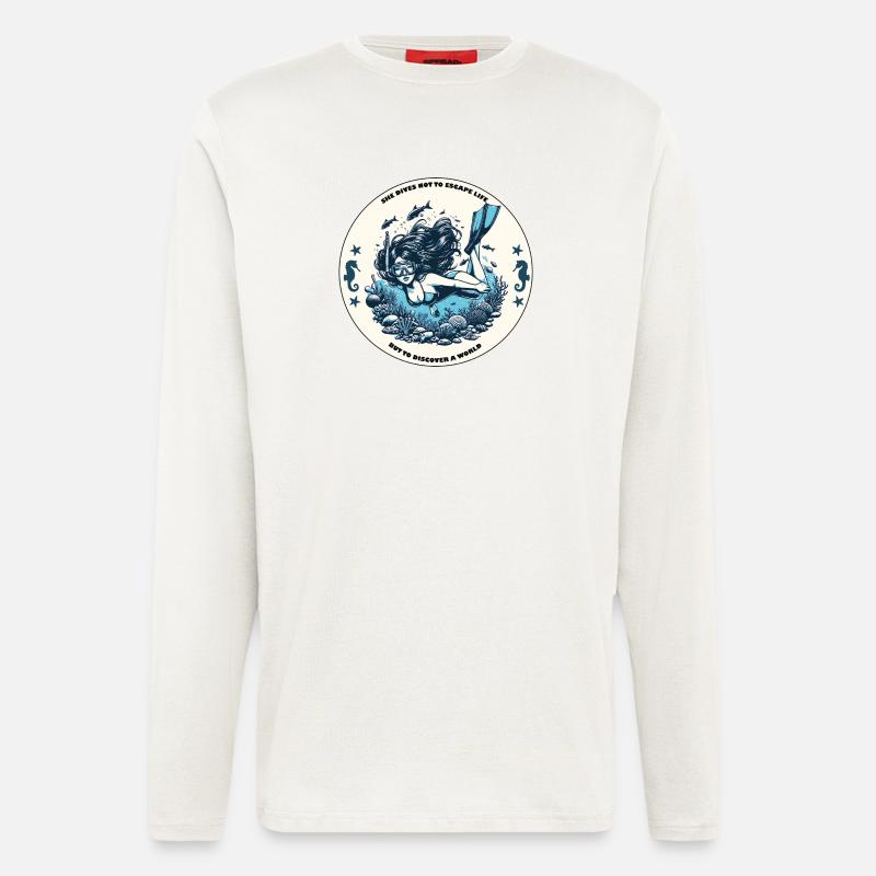 "BENEATH THE SURFACE" - Langarmshirt - made by SPREAD  - OFF WHITE
