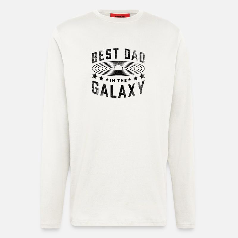 Bester Vater der Galaxis - Langarmshirt - made by SPREAD  - OFF WHITE