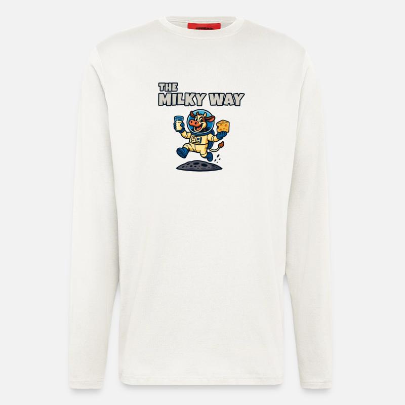 Die Milchstraße – Ko Astronaut - Langarmshirt - made by SPREAD  - OFF WHITE