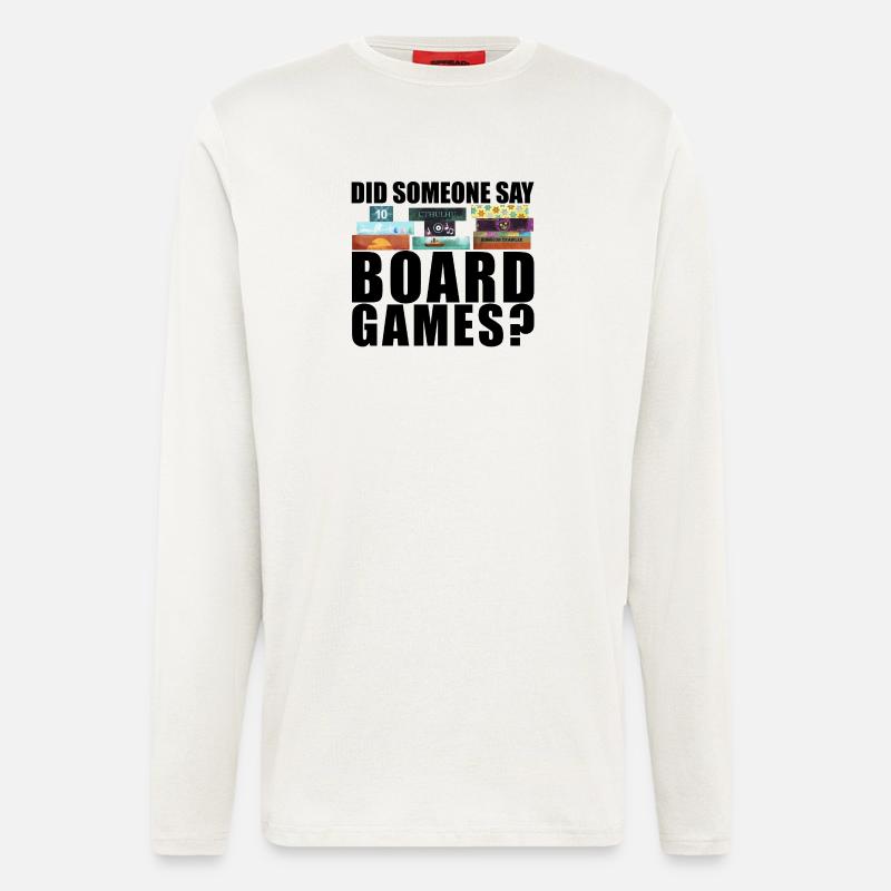Brettspiele lustiger Spruch - Langarmshirt - made by SPREAD  - OFF WHITE
