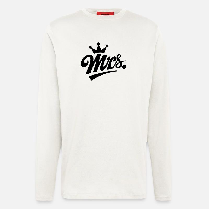 Mrs. & Krone, customizable - Longsleeve - made by SPREAD  - OFF WHITE