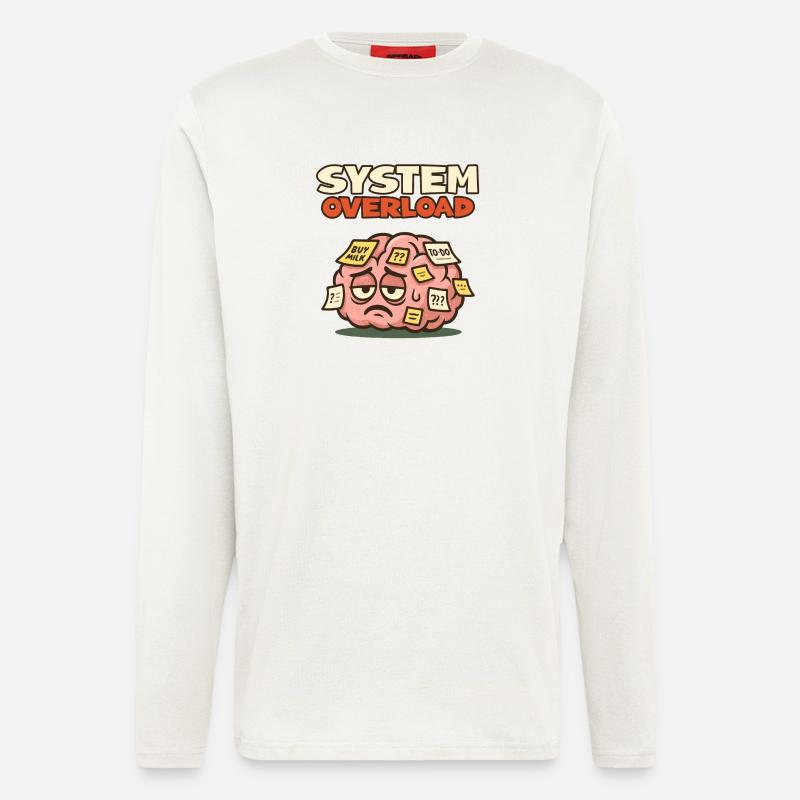 System Overload Brain - Longsleeve - made by SPREAD  - OFF WHITE