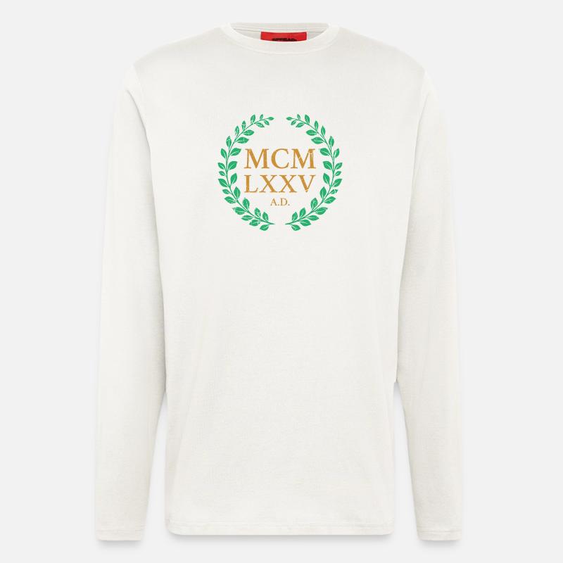 MCMLXXV - 1975 - Langarmshirt - made by SPREAD  - OFF WHITE