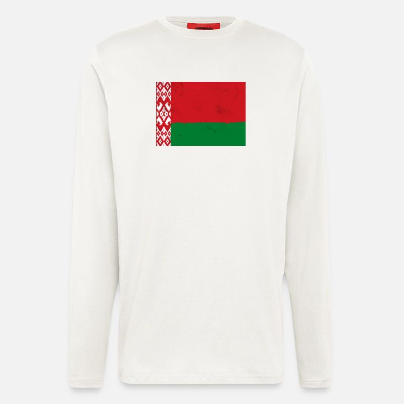 Flagge von Belarus - Langarmshirt - made by SPREAD  - OFF WHITE