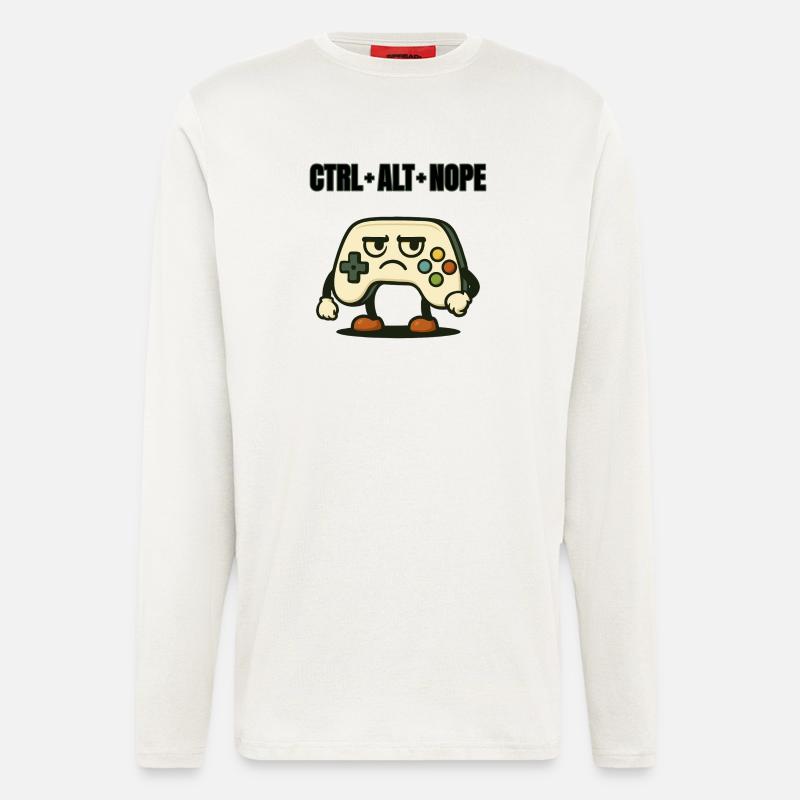 CTRL ALT NOPE Controller Meme - Longsleeve - made by SPREAD  - OFF WHITE
