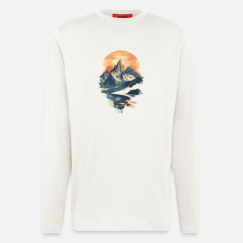 Berge Klettern Kletterer Wandern - Langarmshirt - made by SPREAD  - OFF WHITE